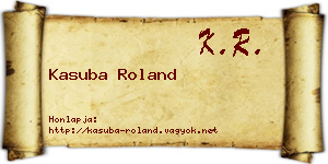 Kasuba Roland névjegykártya